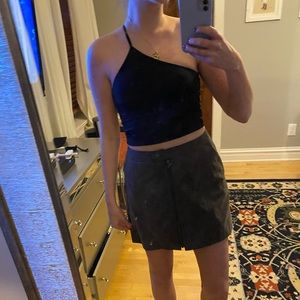 Free people vegan leather skirt